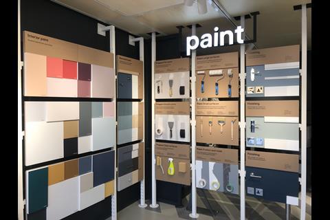 The painting area offers a good example of the information the store and its staff offer to customers ahead of making a purchase.